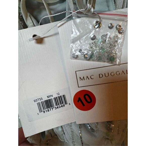 NWT Mac Duggal Beaded Sleeveless Faux Wrap Gown Size 12 Style 93733 - Picture 13 of 17